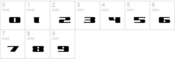 FreeLine-Serif numbers 0-9 preview