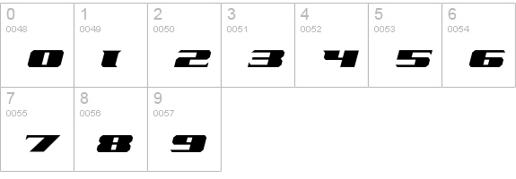 FreeLine-SerifCruiser numbers 0-9 preview