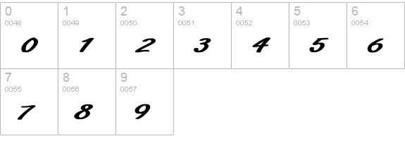 Freeport-Normal Ex Bold numbers 0-9 preview