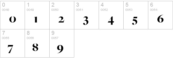 FreightBigBlack numbers 0-9 preview