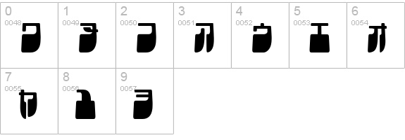 Frigate Katakana - Cond numbers 0-9 preview