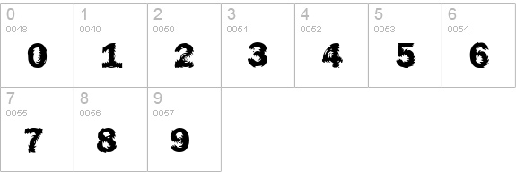 Funky21-Bold numbers 0-9 preview