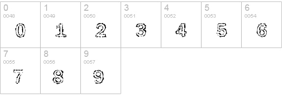 Funky31-Bold numbers 0-9 preview