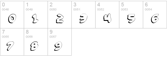 Funny Pages Shadow numbers 0-9 preview