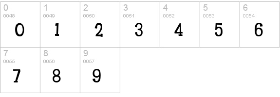 Funny Sports Font numbers 0-9 preview