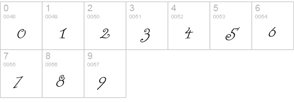 FunstuffXitalic Regular numbers 0-9 preview