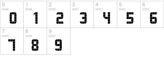 FUSELAGENORMAL numbers 0-9 preview