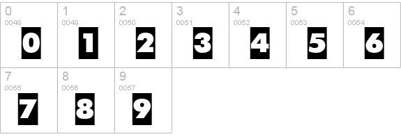FuturisCameoC numbers 0-9 preview
