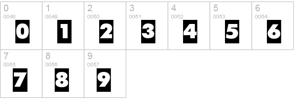 FuturisXCameoCTT numbers 0-9 preview