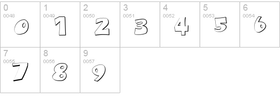 FZ JAZZY 10 3D numbers 0-9 preview