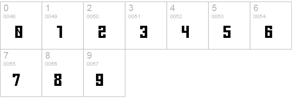 Gagarin numbers 0-9 preview
