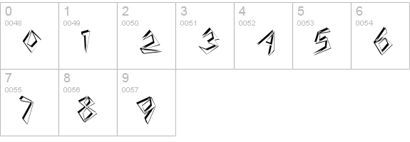 Galago numbers 0-9 preview
