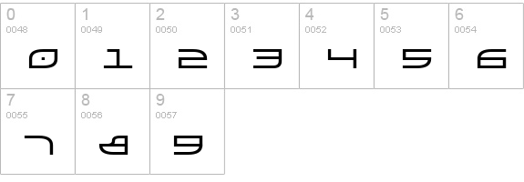 GalgaBold numbers 0-9 preview