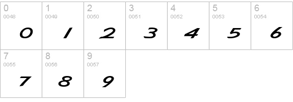 GallanteWide Regular numbers 0-9 preview