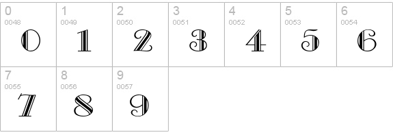 Galleria numbers 0-9 preview