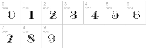 Gallery Normal numbers 0-9 preview