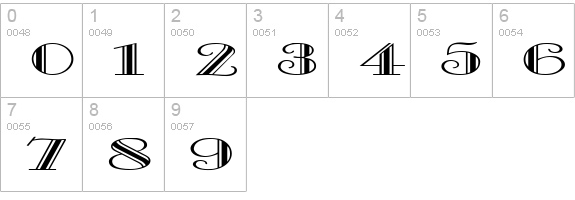Gallery Wide Normal numbers 0-9 preview