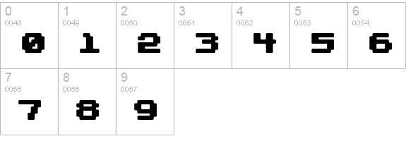 Gaposis Solid (BRK) numbers 0-9 preview
