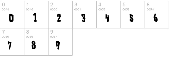 GarageShockCondensed Heavy numbers 0-9 preview