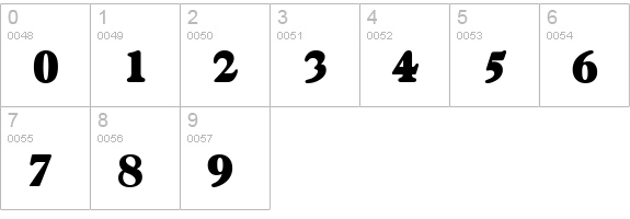 GascogneSerial-Heavy-Regular numbers 0-9 preview