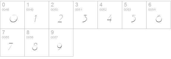 GatsbyFLF-Italic numbers 0-9 preview