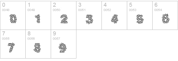 GaudiGrout numbers 0-9 preview