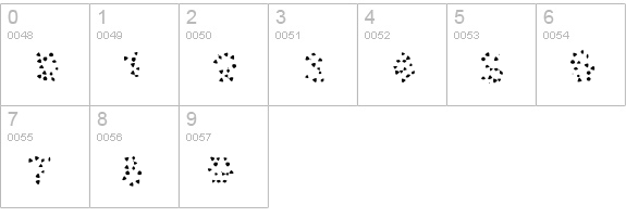 GaudiRed Tile numbers 0-9 preview