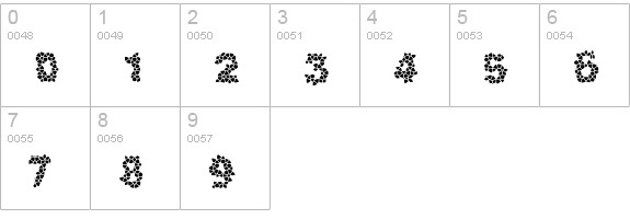 GaudiTiles numbers 0-9 preview