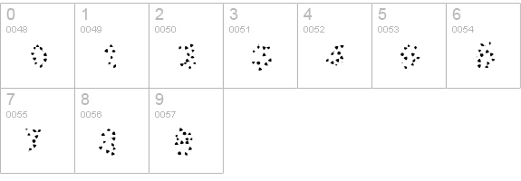 GaudiYellow Tile numbers 0-9 preview