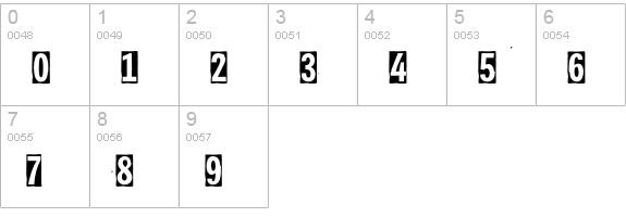 Gazz-Paint numbers 0-9 preview