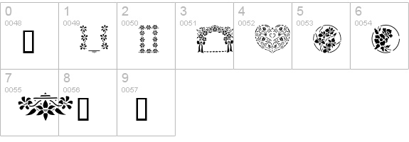 GE Floral Stencils numbers 0-9 preview
