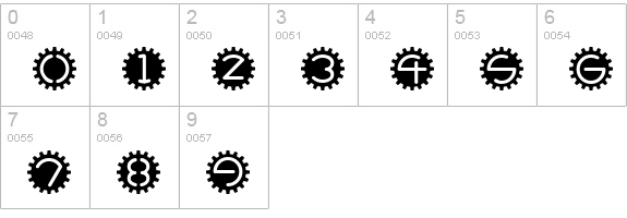 GearBox numbers 0-9 preview