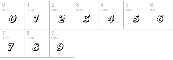 Gecko Regular numbers 0-9 preview