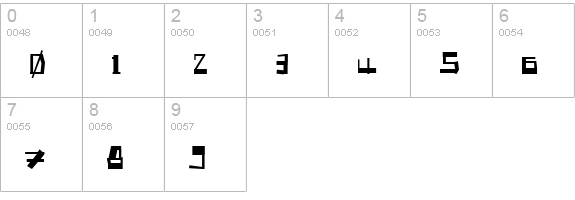 Geek Speek numbers 0-9 preview