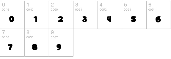 Geeker Bold numbers 0-9 preview