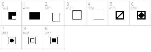 GeneralSymbolsP04 numbers 0-9 preview