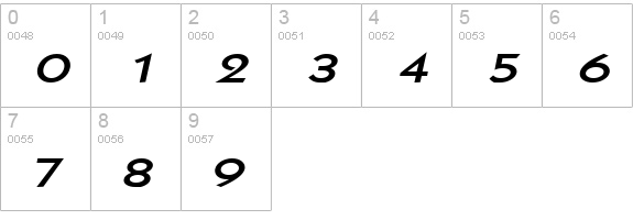 Geo 112 Extended Bold Italic numbers 0-9 preview