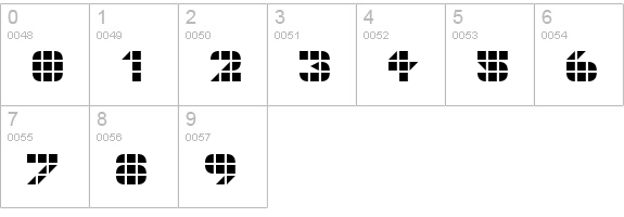 GeoGrid9 numbers 0-9 preview
