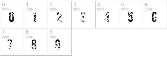 Gesso numbers 0-9 preview