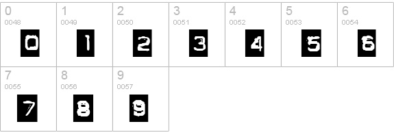 GF Ordner Normal numbers 0-9 preview