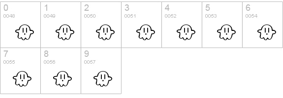 Ghost numbers 0-9 preview