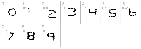 Ghostly Prints
 numbers 0-9 preview