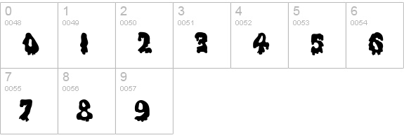 GhoulySolid Regular numbers 0-9 preview