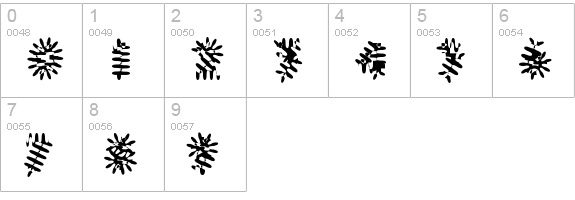 Gilgongo Pap numbers 0-9 preview