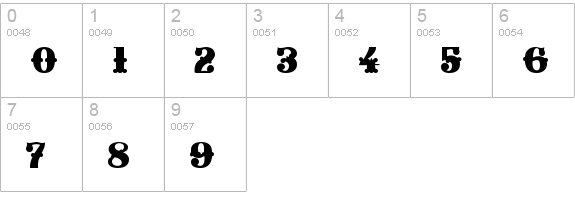 Gille Classsic Fill numbers 0-9 preview