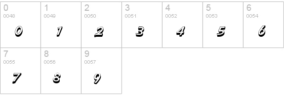 Giulio-Shaded-Regular numbers 0-9 preview