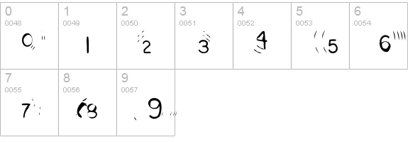 GLADYS numbers 0-9 preview