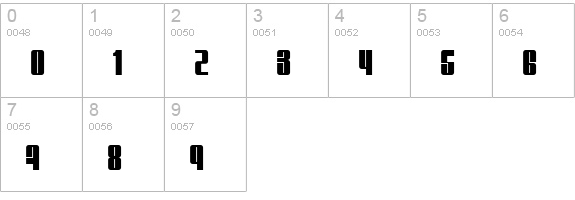 Glare numbers 0-9 preview