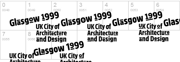 Glasgow1999-Logo numbers 0-9 preview
