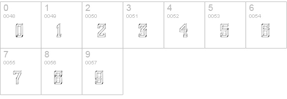 GlassBlocks numbers 0-9 preview